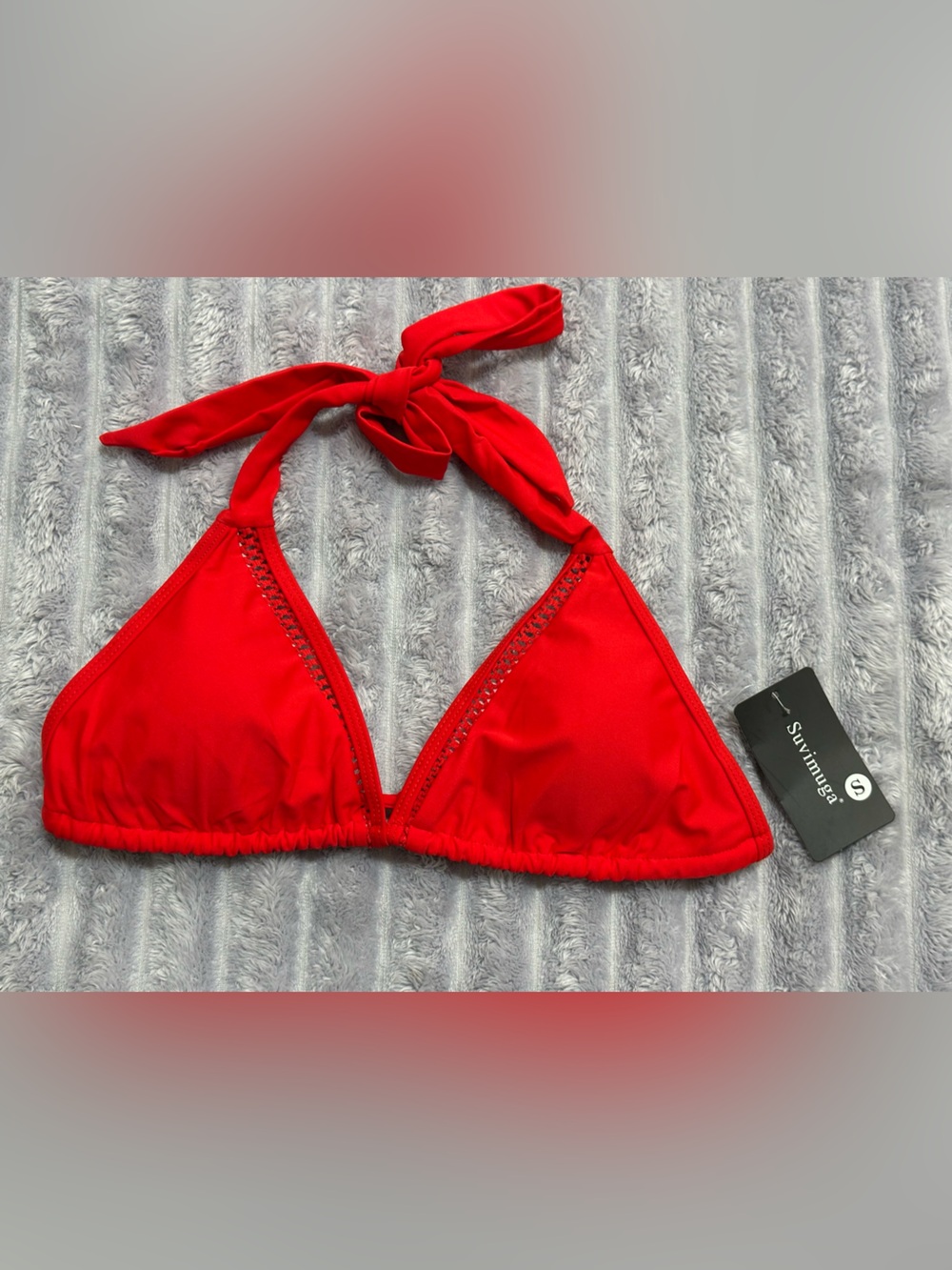 Swimdress Red Triangle Bikini Top - Swimsuit Co.